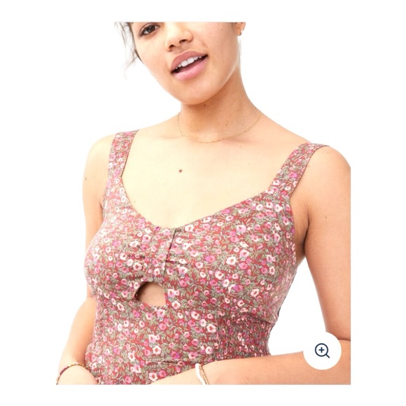 Aeropostole Ditzy Flower Key Hole Front Romper Pants Size Large - Picture 10 of 11